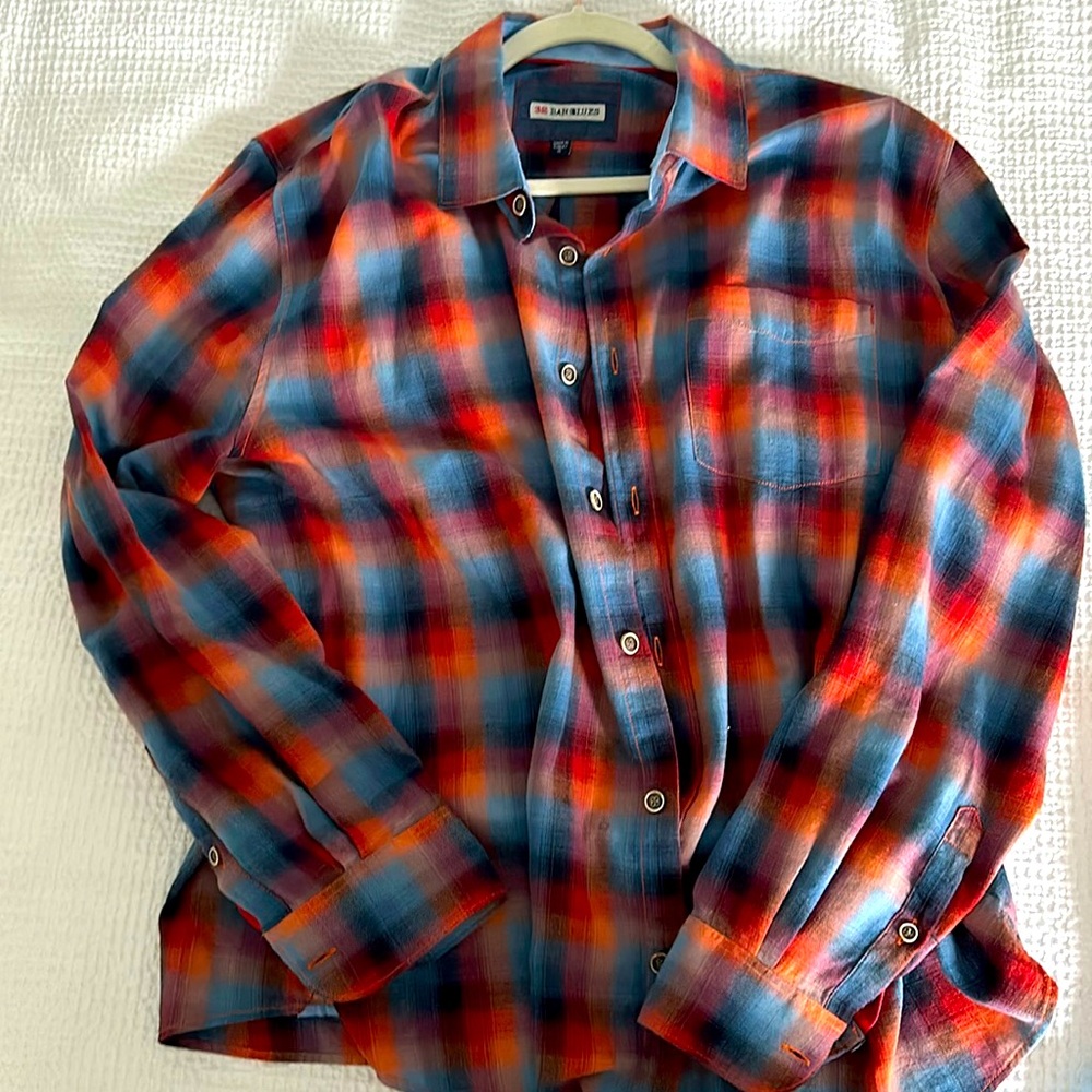 Gorgeous, handcrafted multicolored long sleeve shirt